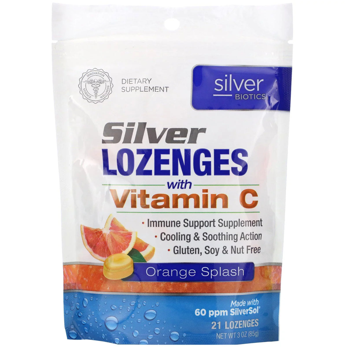 Silver Biotics Lozenges with Vitamin C, 21 ct