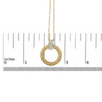 Gold Vermeil 1/10 Cttw Diamond Bold Pendant Necklace