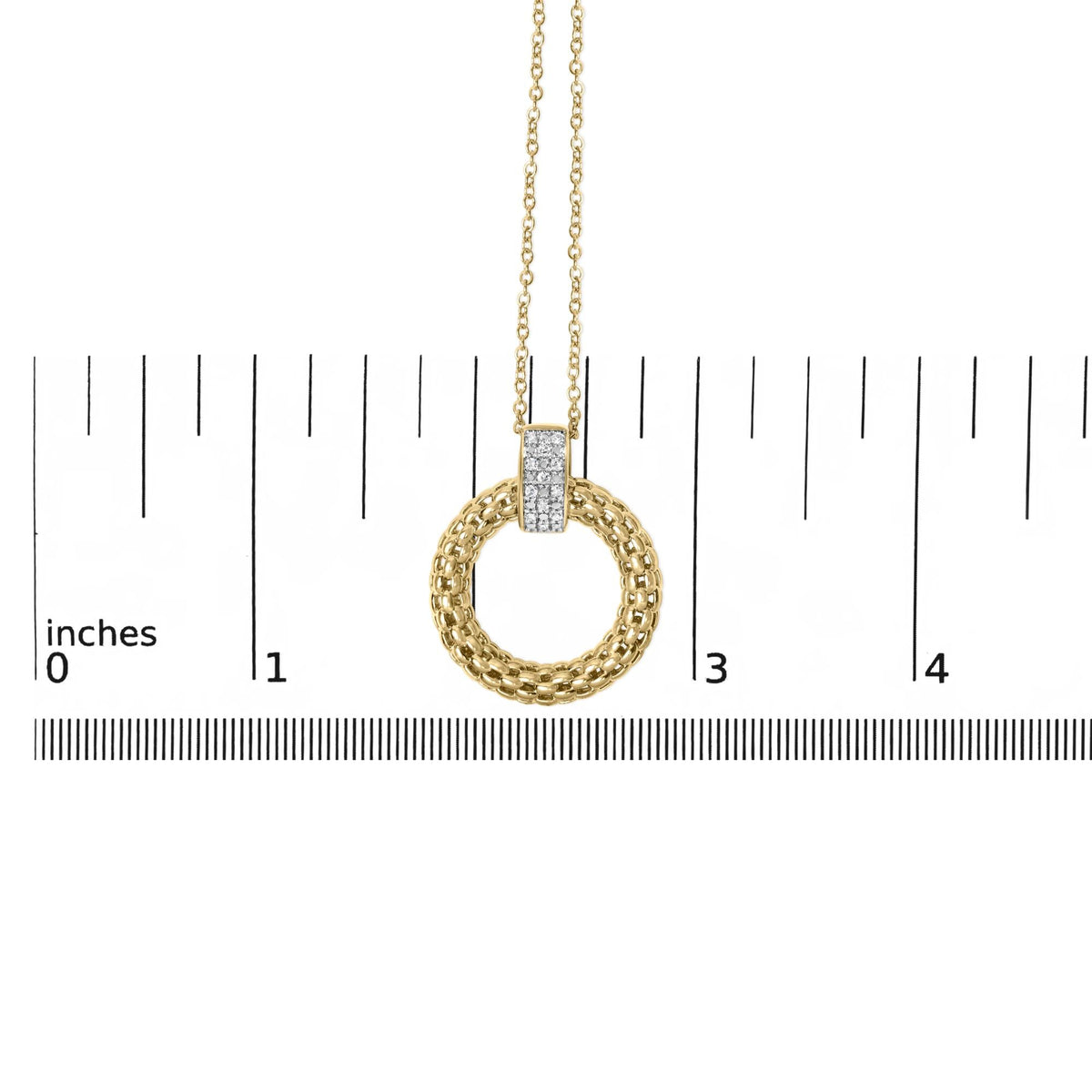 Gold Vermeil 1/10 Cttw Diamond Bold Pendant Necklace