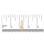 Gold Vermeil Diamond Accent Bold Oval Link Earring