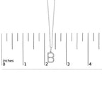 Sterling Silver Diamond Accent "A-Z" Initial Pendant Necklace