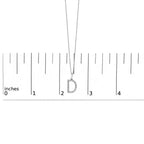 Sterling Silver Diamond Accent "A-Z" Initial Pendant Necklace