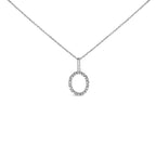 Sterling Silver Diamond Accent "A-Z" Initial Pendant Necklace