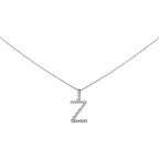 Sterling Silver Diamond Accent "A-Z" Initial Pendant Necklace