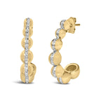 Gold Vermeil Diamond Accent Bold Earring