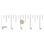 Gold Vermeil 1/10 Cttw Diamond Bold Dome Stud Earring