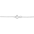 .925 Sterling Silver 1/10 cttw Pave-Set Round-Cut Diamond Open Cross 18" Pendant Necklace (I-J Color, I1-2 Clarity)