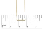 Yellow Gold Vermeil Diamond Accent Bar Pendant Necklace