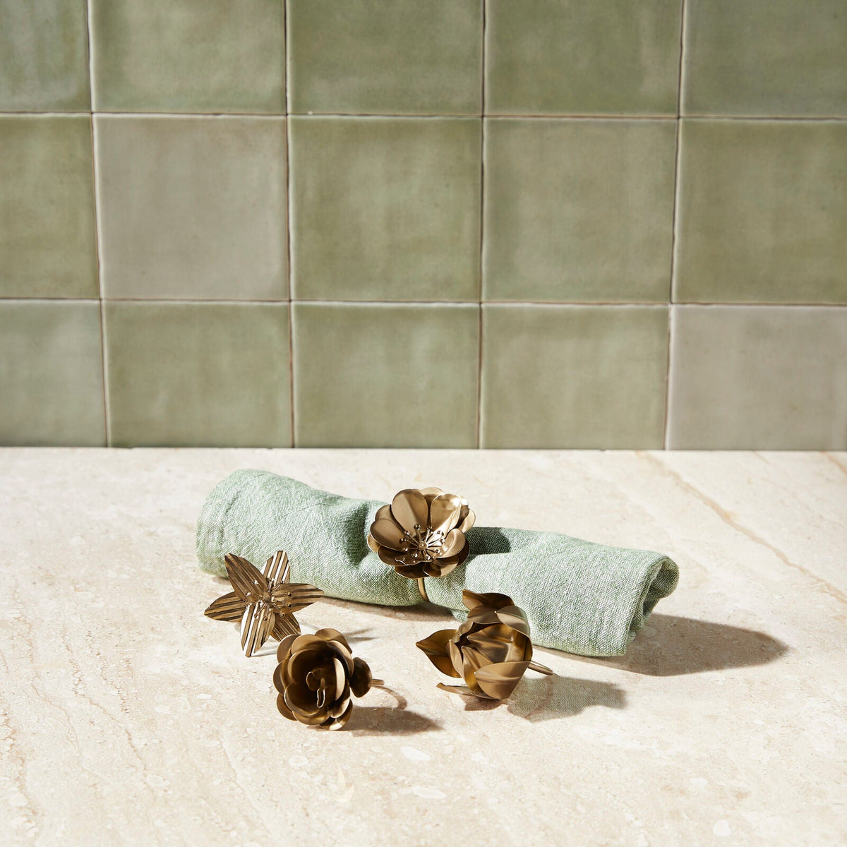 Botanical Napkin Rings, Set of 4