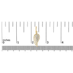 Gold Vermeil Diamond Accent Angel Wing Drop Earring