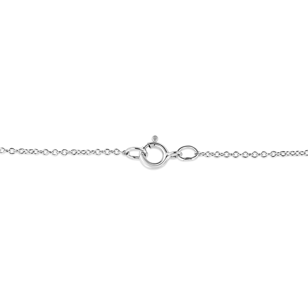 .925 Sterling Silver Pave-Set Diamond Accent Fairy Wing 18" Heart Pendant Necklace (I-J Color, I1-I2 Clarity)