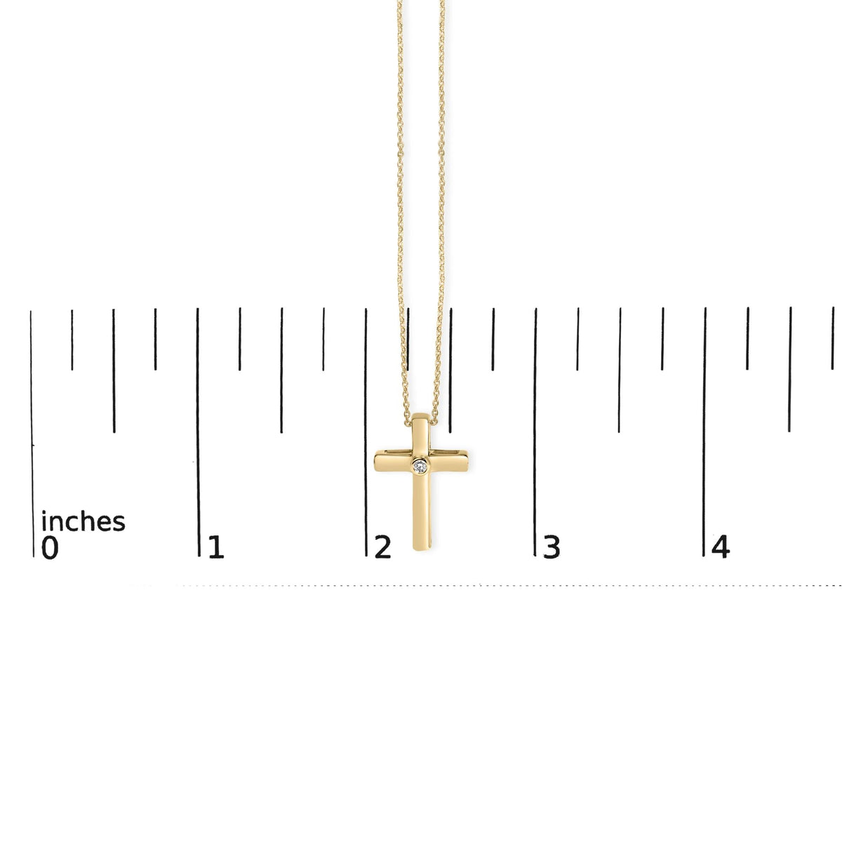 Gold Vermeil Diamond Accent Cross Pendant Necklace
