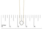 Gold Vermeil 1/10 Cttw Diamond Clover Pendant Necklace