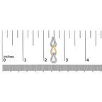 Gold Vermeil 1/10 Cttw Diamond Bold Knot Link Earring