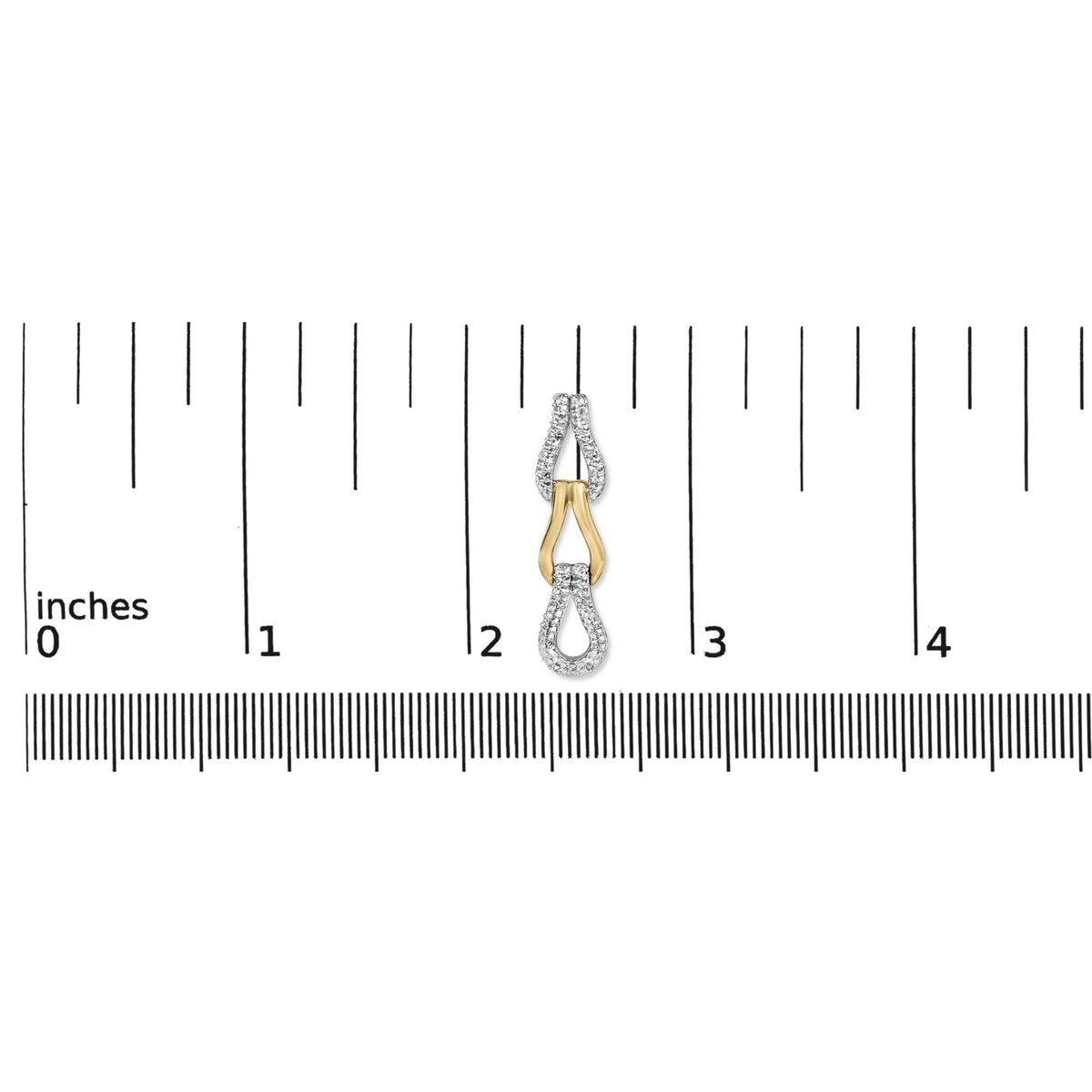 Gold Vermeil 1/10 Cttw Diamond Bold Knot Link Earring