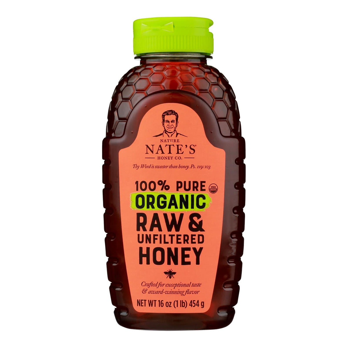Nature Nate's Raw Unfiltered Honey, 16 oz (Case of 6)