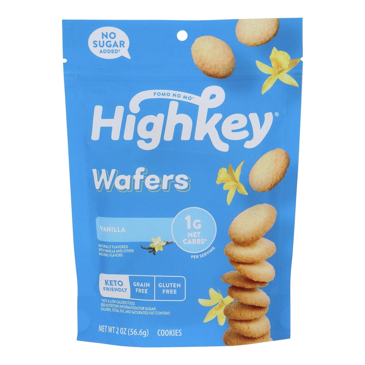 High Key Keto Vanilla Cookie Wafer (Pack of 6 - 2 Oz.)