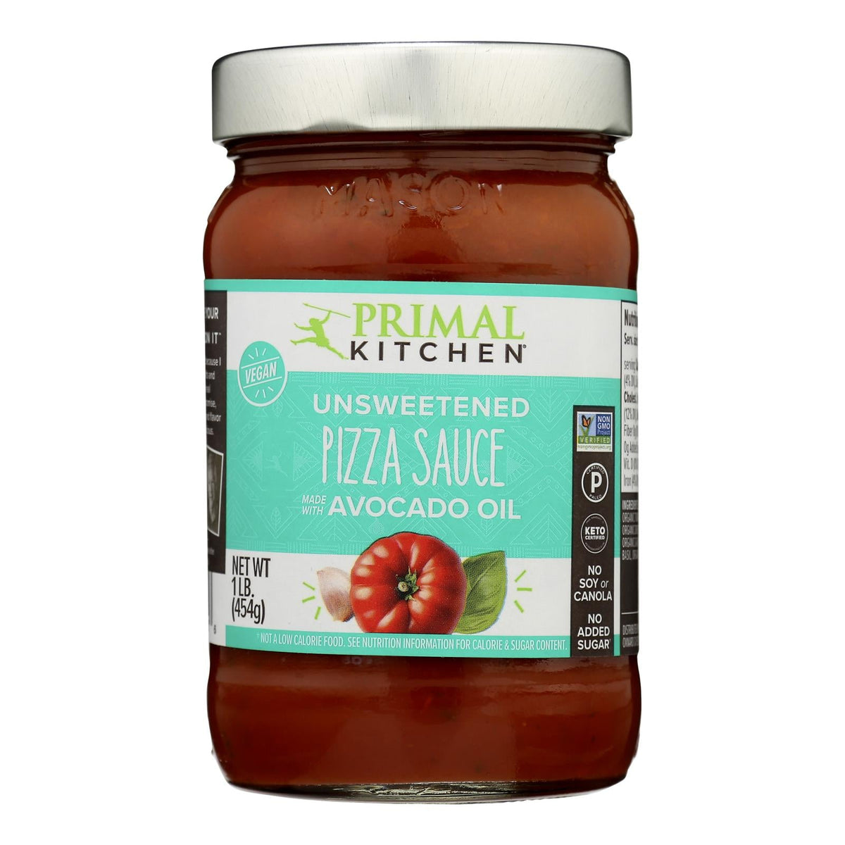 Primal Kitchen Unsweetened Red Pizza Sauce with Avocado Oil, 16 oz (Case of 6)