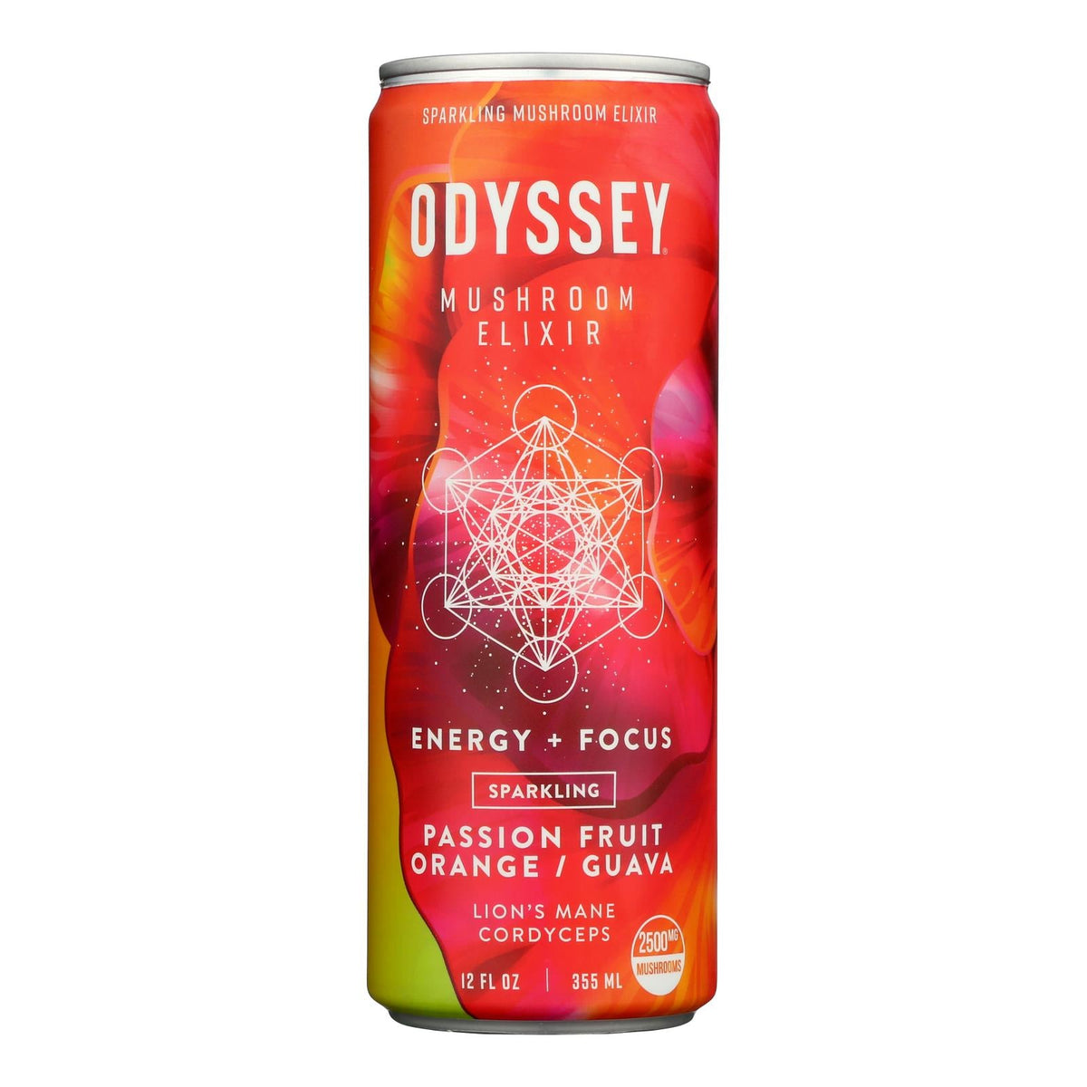 Odyssey Passion Orange Guava Sparkling Energy, 12 fl oz (Case of 12)