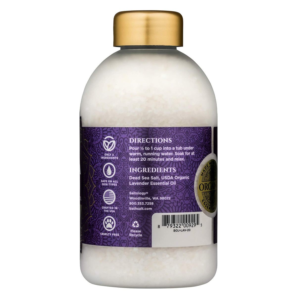 Bokek Dead Sea Lavender Bath Salt - 1 21oz Pack
