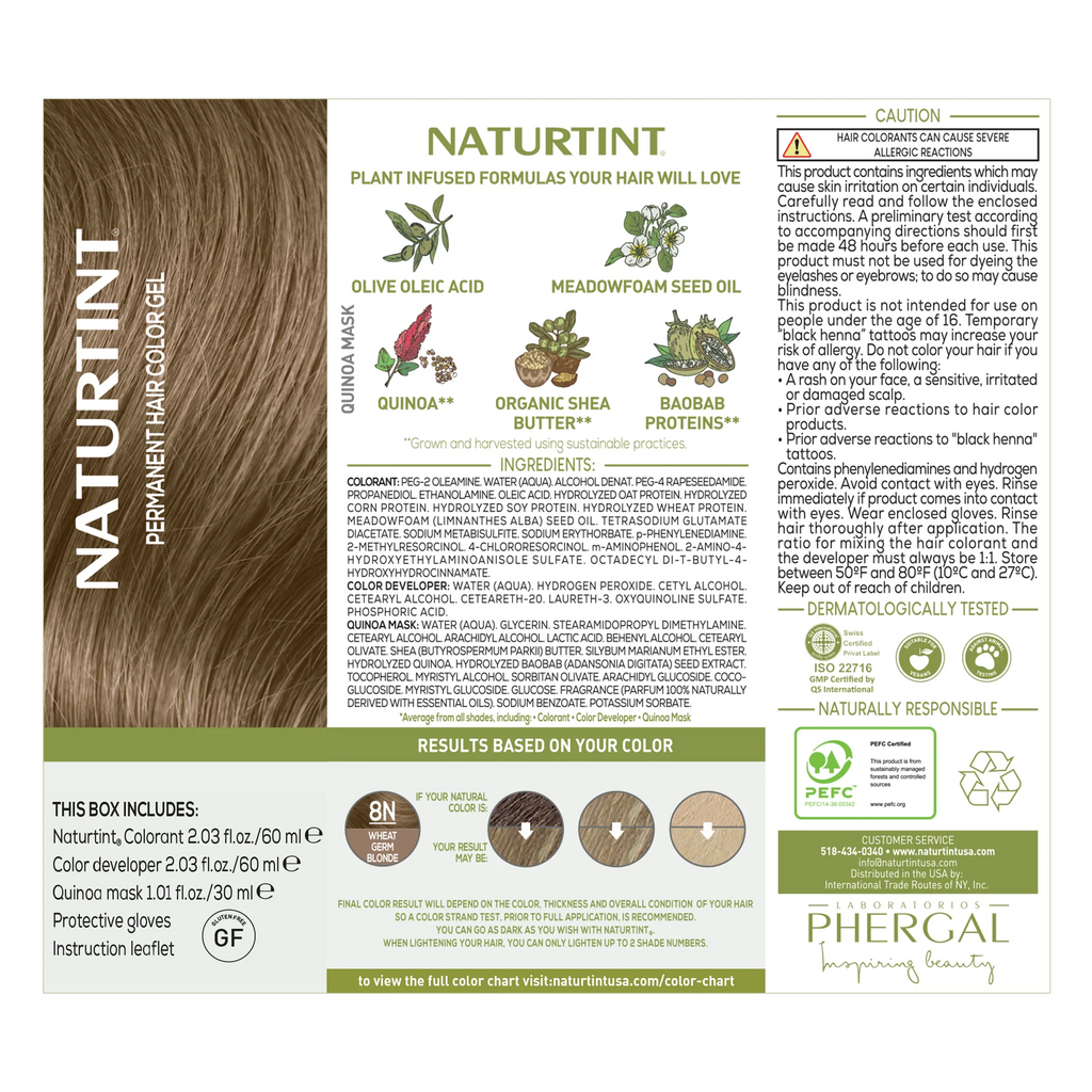 Naturtint Permanent Hair Color, 8N Wheat Germ Blonde, 5.28 oz (Case of 3)