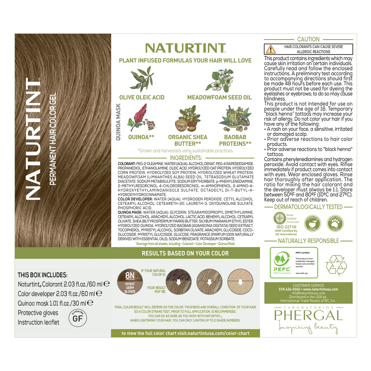 Naturtint Permanent Hair Color, 8N Wheat Germ Blonde, 5.28 oz (Case of 3)