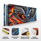 Dragon and Wolf Wall Art IV
