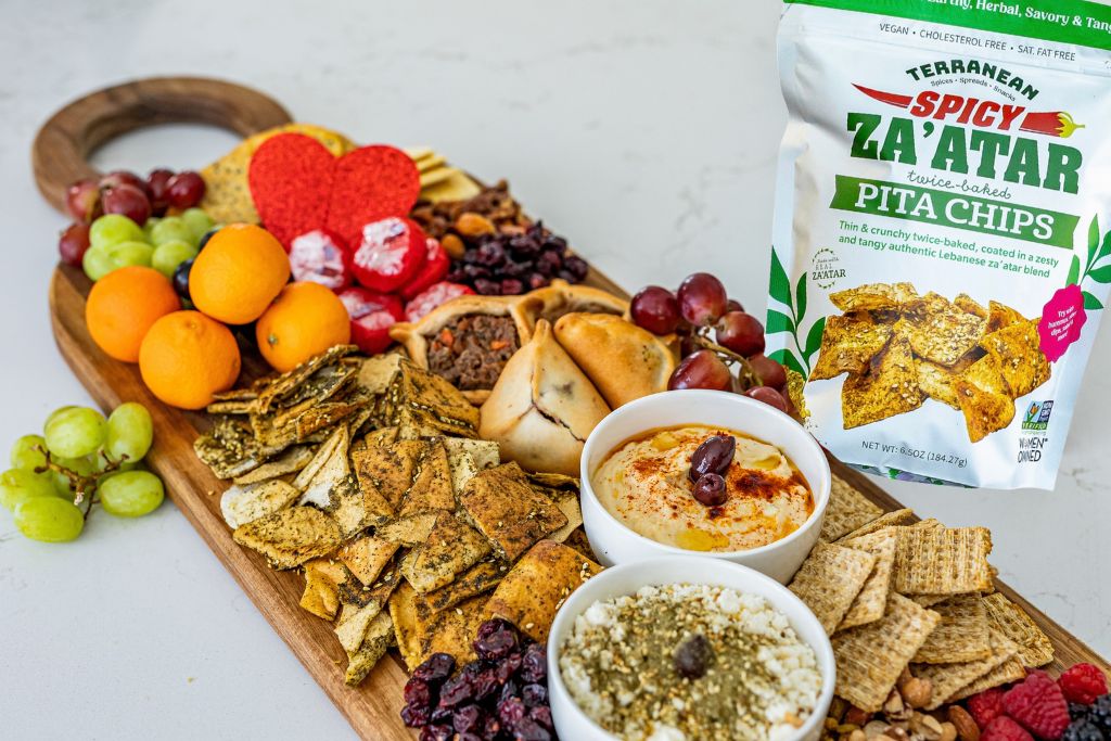 24 Pack Pita Chip Variety (8 Za'atar Pita Chips, 8 Spicy Za'atar Pita Chips, 8 Sea Salt Pita Chips)