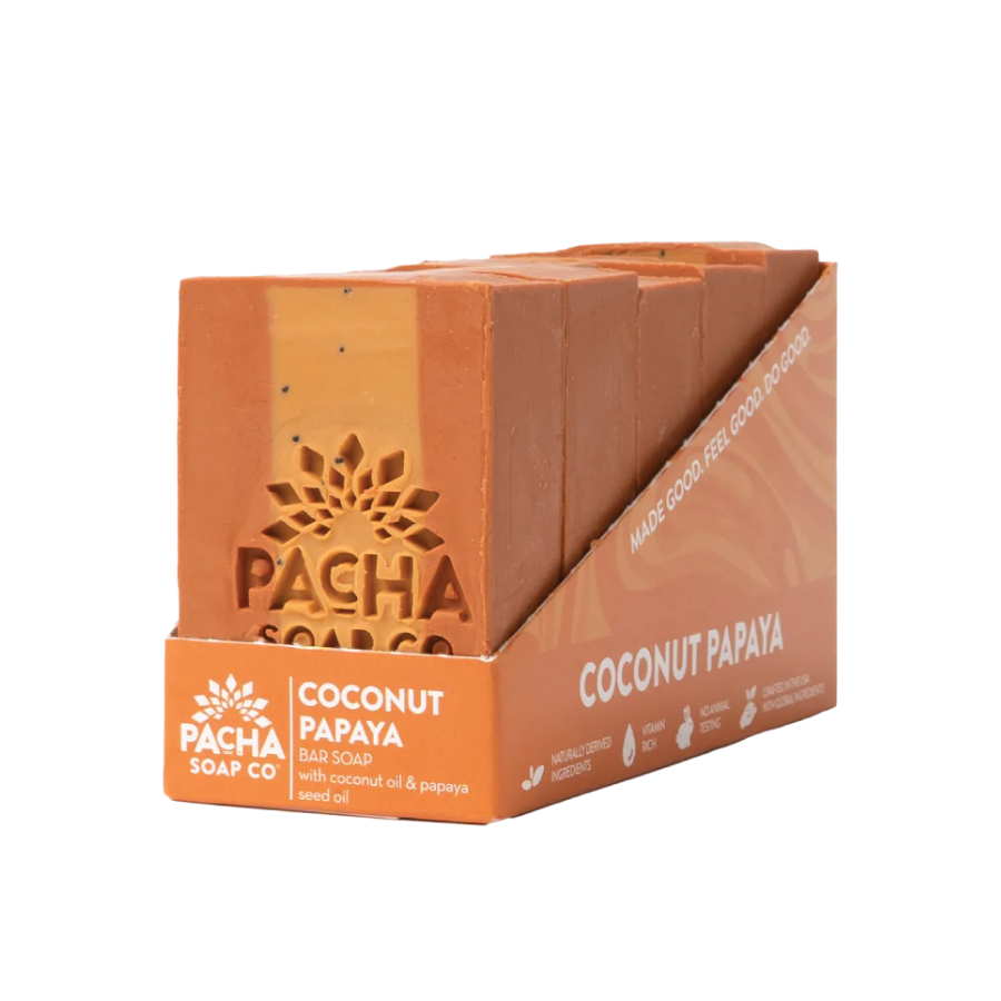 Coconut Papaya Bar Soap | 4 oz | Pacha Soap Company