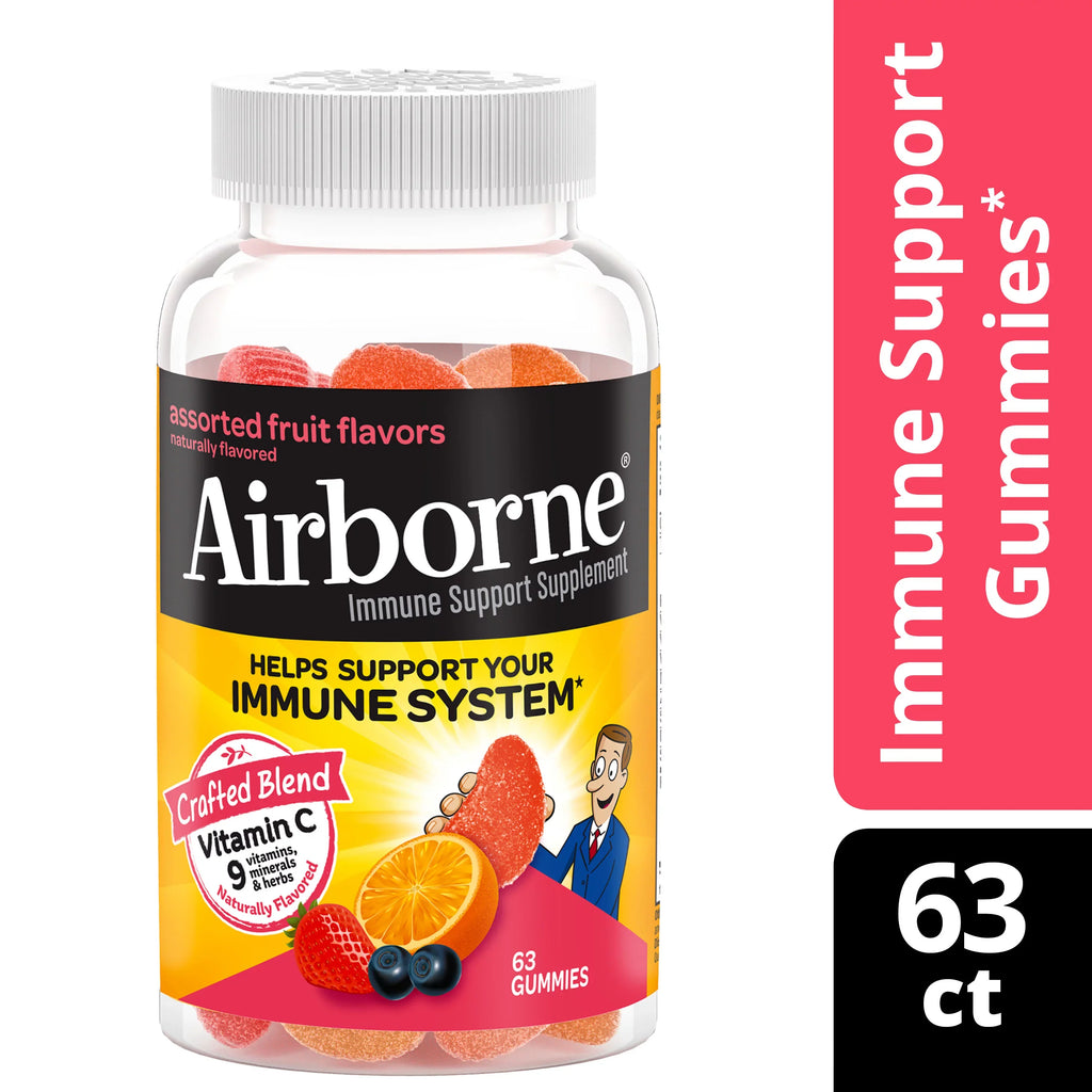 Airborne Gummy Assorted Fruit (Pack of 63)