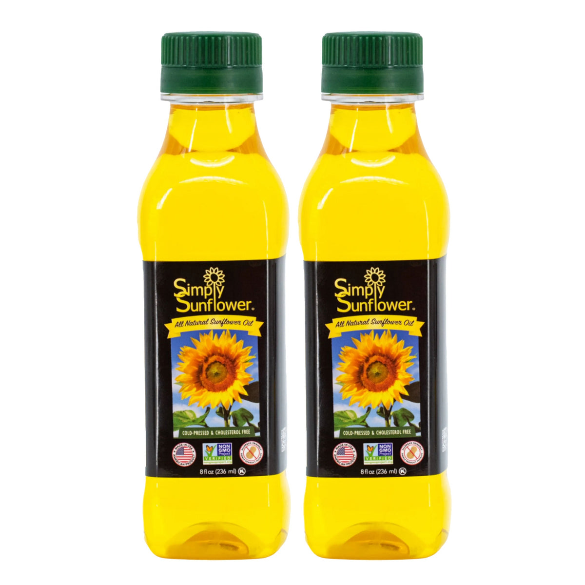 Sunflower Oil | Pack of 2 | 8 oz | Non GMO, Gluten & Nut Free, Vegan | Simply Sunflower