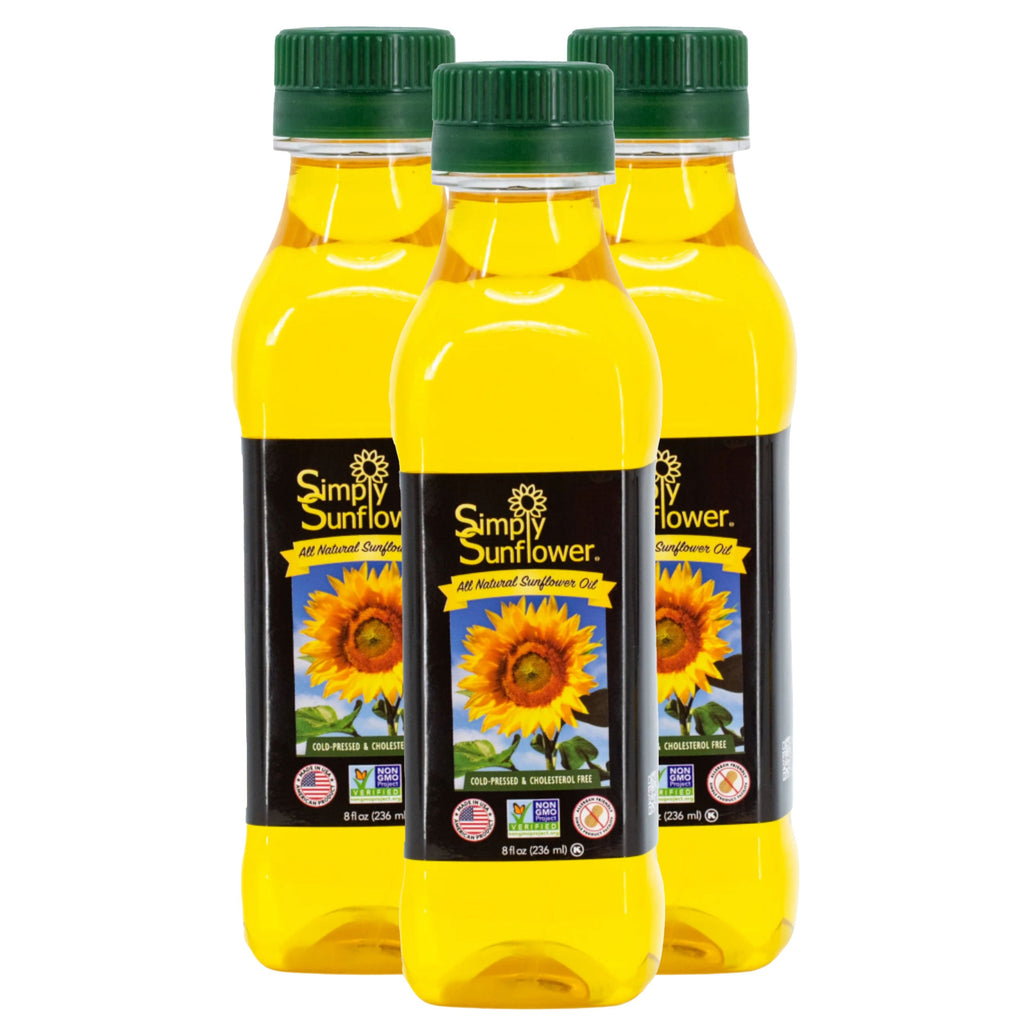 Sunflower Oil | Pack of 3 | 8 oz | Non GMO, Gluten & Nut Free, Vegan | Simply Sunflower