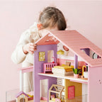 Tiny Land® Sweetwood Edge Dollhouse - Green & Pink