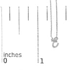 14K White Gold Diamond Accent "A-Z" Initial Script Style Pendant Necklace