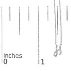 14K White Gold Diamond Accent "A-Z" Initial Script Style Pendant Necklace