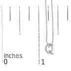 14K White Gold Diamond Accent "A-Z" Initial Script Style Pendant Necklace