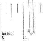 14K White Gold Diamond Accent "A-Z" Initial Script Style Pendant Necklace