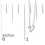 14K White Gold Diamond Accent "A-Z" Initial Script Style Pendant Necklace
