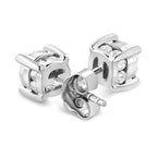 1.0 cttw round diamond solitaire stud earrings in sterling silver bijoux-nyc direct