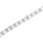 1/4 cttw miracle set diamond v link bracelet in.925 sterling silver 7.5 bijoux-nyc direct