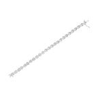 Sterling silver 1/4 cttw miracle set diamond x link bracelet 7.25 inch bijoux-nyc direct