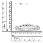 1/4 cttw diamond miracle set sterling silver open link bracelet 7.5 bijoux-nyc direct