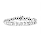 1/4 cttw diamond miracle set sterling silver open link bracelet 7.5 bijoux-nyc direct