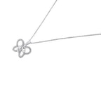 1/4 cttw diamond butterfly spiral pendant necklace in sterling silver 18 bijoux-nyc direct
