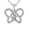 1/4 cttw diamond butterfly spiral pendant necklace in sterling silver 18 bijoux-nyc direct
