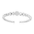 Diamond heart link bracelet in sterling silver 1/6 cttw 7.25 inches bijoux-nyc direct
