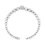 Diamond heart link bracelet in sterling silver 1/6 cttw 7.25 inches bijoux-nyc direct