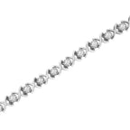 1.0 cttw diamond x-link bracelet in polished sterling silver 7-inch bijoux-nyc direct