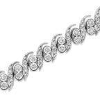 2.0 cttw round diamond s link bracelet in.925 sterling silver 7.25 bijoux-nyc direct