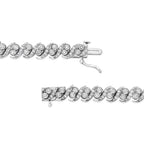 2.0 cttw round diamond s link bracelet in.925 sterling silver 7.25 bijoux-nyc direct